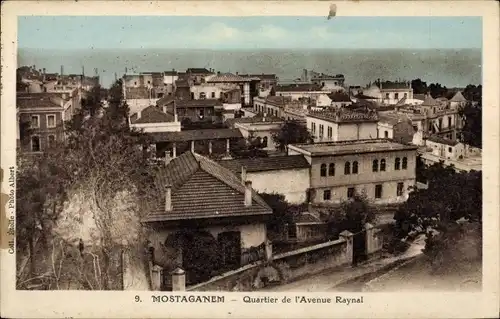 Ak Mostaganem Oran Algerien, Quartier de l'Avenue Raynal
