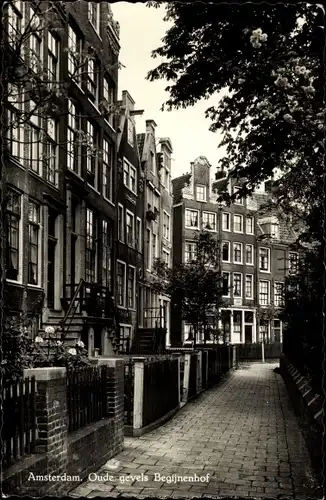 Ak Amsterdam Nordholland Niederlande, Oude gevels Begijnenhof