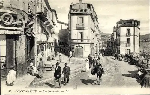 Ak Constantine Algerien, Rue Nationale