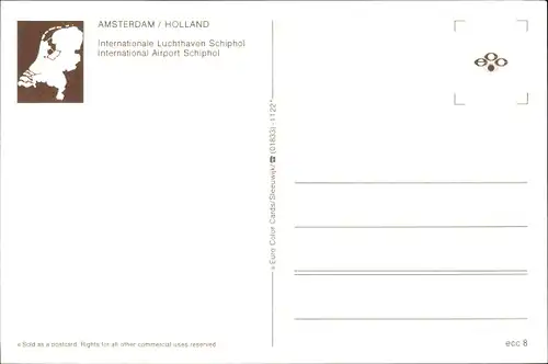 Ak Amsterdam Schiphol Nordholland Niederlande, Flughafen, KLM Flugzeug