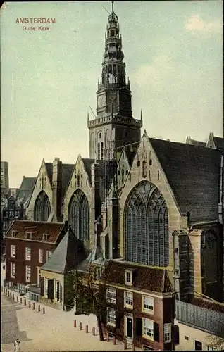 Ak Amsterdam Nordholland Niederlande, Oude Kerk