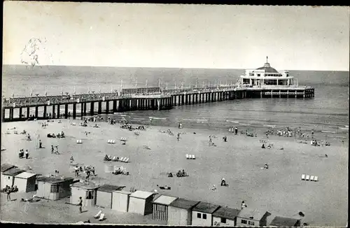 Ak Blankenberghe Blankenberge Westflandern, Le Pier, Steg, Gebäude, Strandszene