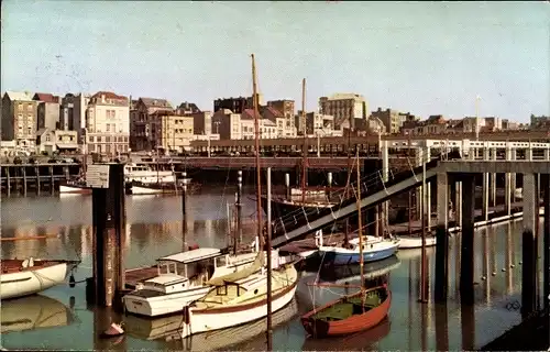 Ak Blankenberghe Blankenberge Westflandern, Haven en jachtboten, Pier, Boote