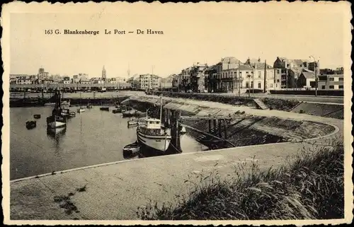 Ak Blankenberghe Blankenberge Westflandern, Le Port, Schiffe, Promenade