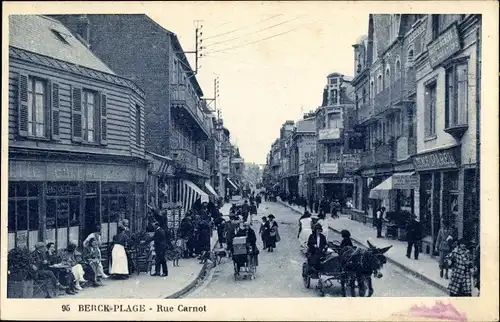 Ak Berck Plage Pas de Calais, Rue Carnot