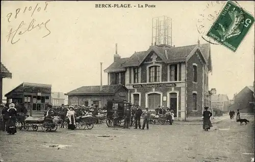 Ak Berck Plage Pas de Calais, La Poste