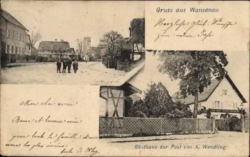 Ak La Wantzenau Wanzenau Elsass Bas Rhin, Gasthof zur Post