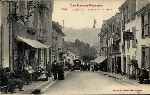 Ak Barèges Hautes Pyrénées, Entrée de la Ville, Hotel