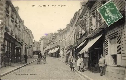 Ak Aumale Seine Maritime, Rue aux Juifs