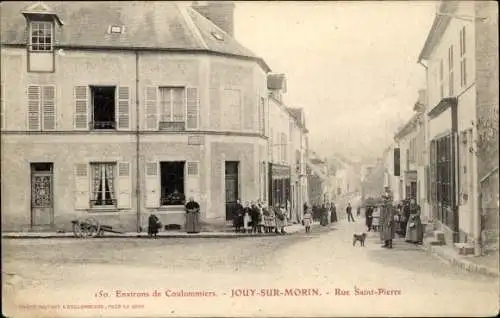 Ak Jouy sur Morin Seine et Marne, Rue Saint Pierre