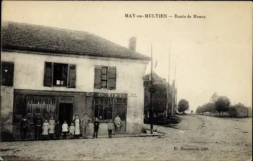 Ak May en Multien Seine et Marne, Route de Meaux