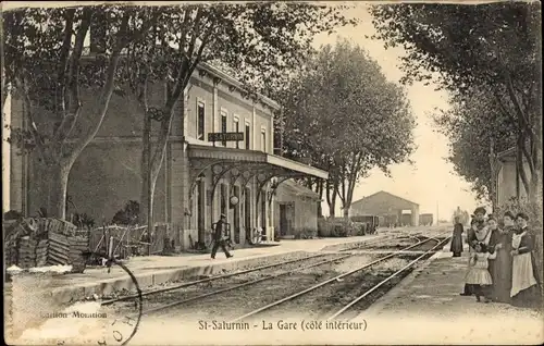Ak Saint Saturnin Vaucluse, Bahnhof