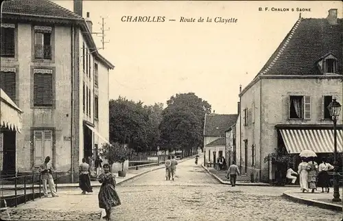 Ak Charolles Saône et Loire, Route de la Clayette