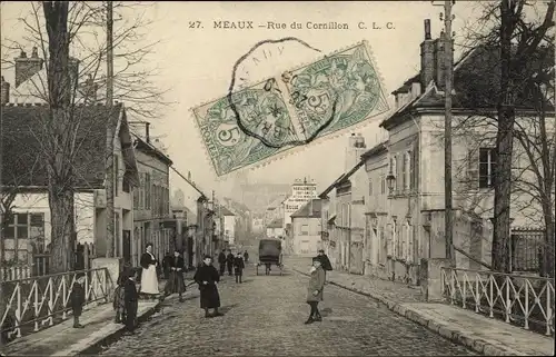 Ak Meaux Seine-et-Marne, Rue du Cornillon