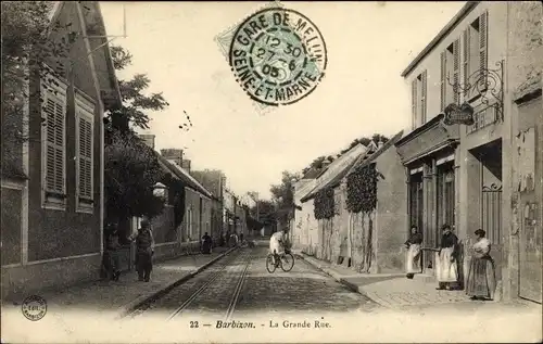 Ak Barbizon Seine et Marne, La Grande Rue