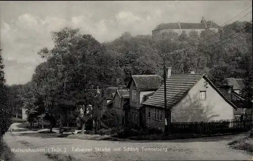 Ak Waltershausen in Thüringen, Tabarzer Straße, Schloss Tenneberg