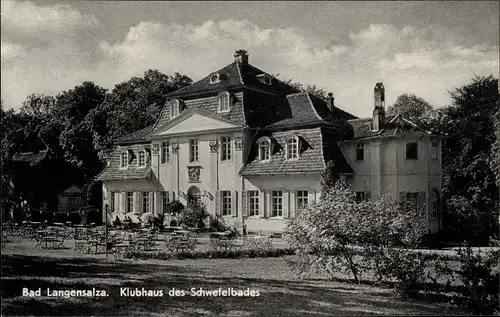 Ak Bad Langensalza in Thüringen, Klubhaus des Schwefelbades