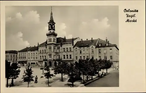 Ak Oelsnitz Vogtland, Markt