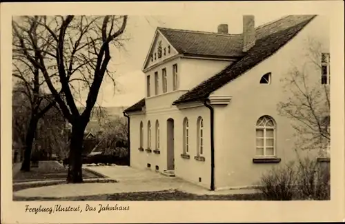 Ak Freyburg an der Unstrut, Blick auf das Jahnhaus, Eingang