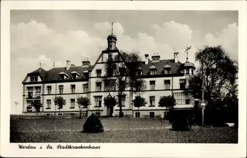 Ak Werdau in Sachsen, Stadtkrankenhaus