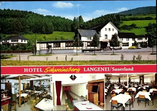 Klapp Ak Langenei Lennestadt im Sauerland, Hotel Schweinsberg