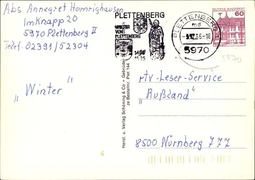 Ak Plettenberg im Sauerland Westfalen, Heimathaus, Busbahnhof Eiringhausen, Freibad