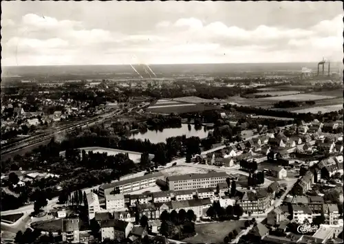 Ak Gladbeck im Ruhrgebiet Westfalen, Teilansicht mit Breufsschule und Nordpark