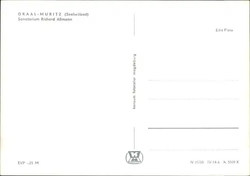 Ak Ostseebad Graal Müritz, Sanatorium Richard Aßmann