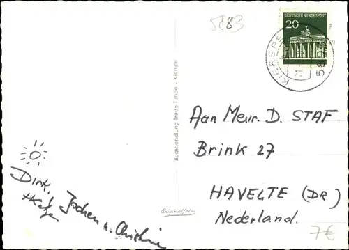 Ak Kierspe Sauerland, Teilansicht, Haus Isenburg, Schnörrenbach