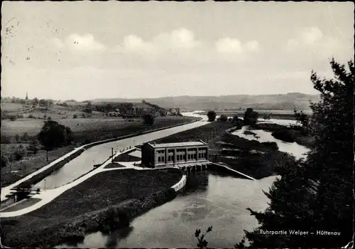 Ak Hüttenau Welper Hattingen an der Ruhr, Ruhrpartie