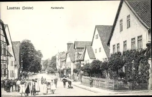 Ak Lauenau am Deister, Marktstraße