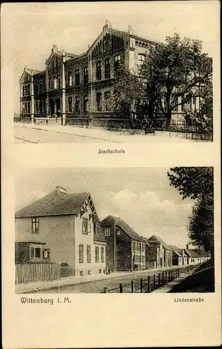 Ak Wittenburg in Mecklenburg, Stadtschule, Lindenstraße