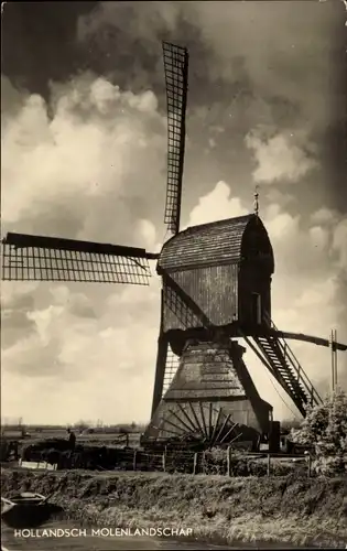 Ak Hollandsch Molenlandschap, Windmühle