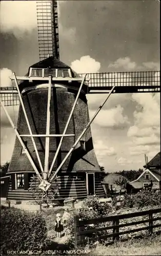 Ak Hollandsch Molenlandschap, Windmühle