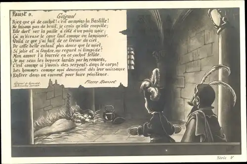 Ak Faust 9, Puppentheater, Guignol, Pierre Rousset