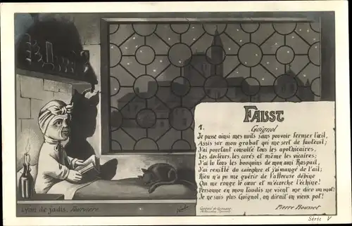 Ak Faust 1, Puppentheater, Guignol, Pierre Rousset