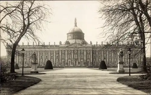 Foto Ak Potsdam, Neues Palais im Park Sanssouci