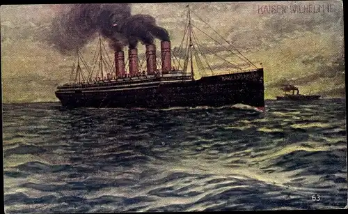 Ak Dampfer Kaiser Wilhelm II., Norddeutscher Lloyd Bremen NDL