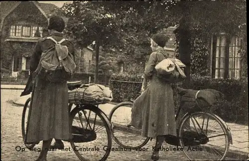 Ak Amsterdam Nordholland Niederlande, Op weg naar het Centrale Graalhuis voor Katholieke Actie