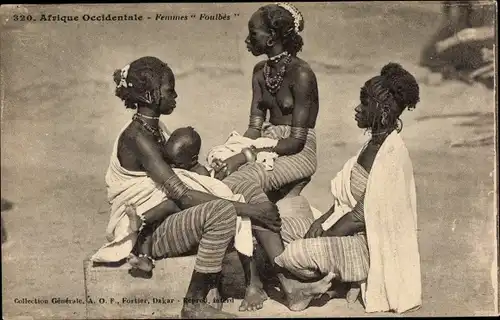 Ak Afrique Occidentale, Femmes Foulbes
