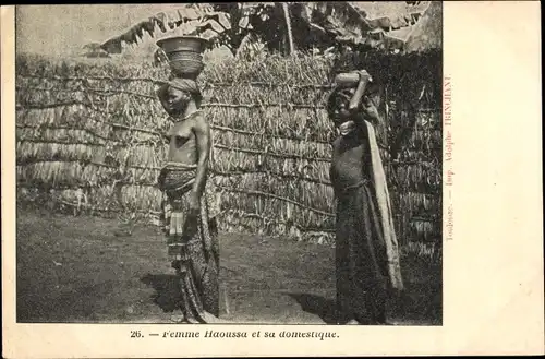 Ak Afrika, Femme Haoussa et sa domestique, Afrikanerinnen, Barbusig