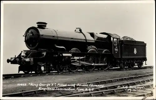 Ak Britische Eisenbahn, King George V, King Class Locomotive, Type 4-6-0, Dampflok No. 6000