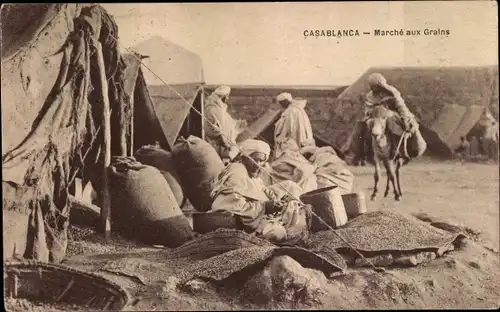 Ak Casablanca Marokko, Marché aux Grains