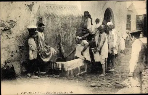 Ak Casablanca Marokko, Fontaine quartier arabe