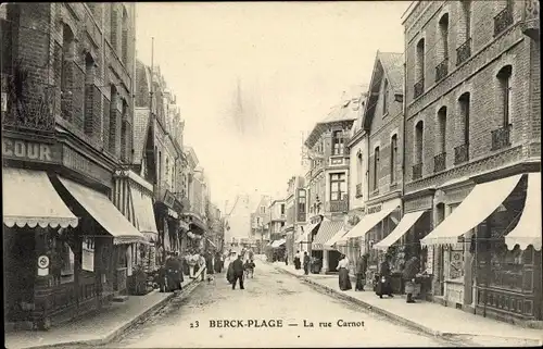 Ak Berck Plage Pas de Calais, La Rue Carnot