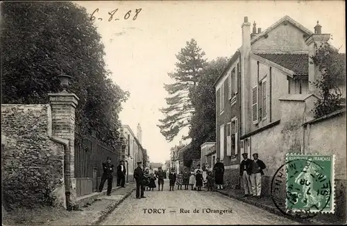 Ak Torcy Seine et Marne, Rue de l'Orangerie