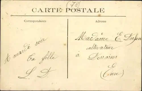 Ak Houilles Yvelines, Place de la Gare