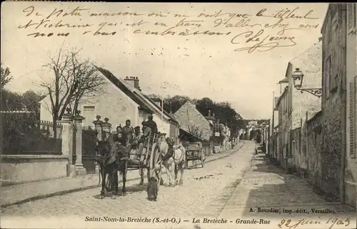 Ak Saint Nom la Bretèche Yvelines, La Bretèche, Grande Rue