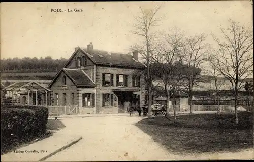 Ak Poix Somme, la Gare