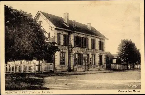 Ak Ormoy-Villers Oise, La Gare